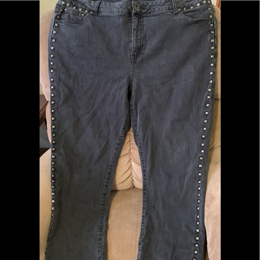 Ashley Stewart size 22 studded jeans